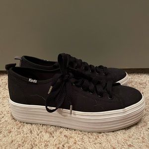Black Triple Up Platform Keds